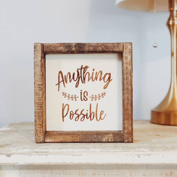 Wood on sale framed signs
